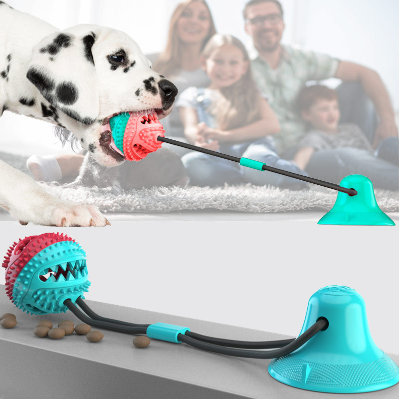 Rubber Treat Dispensing Dog Toy - Mainan Kunyah Anjing untuk Pengunyah Agresif,