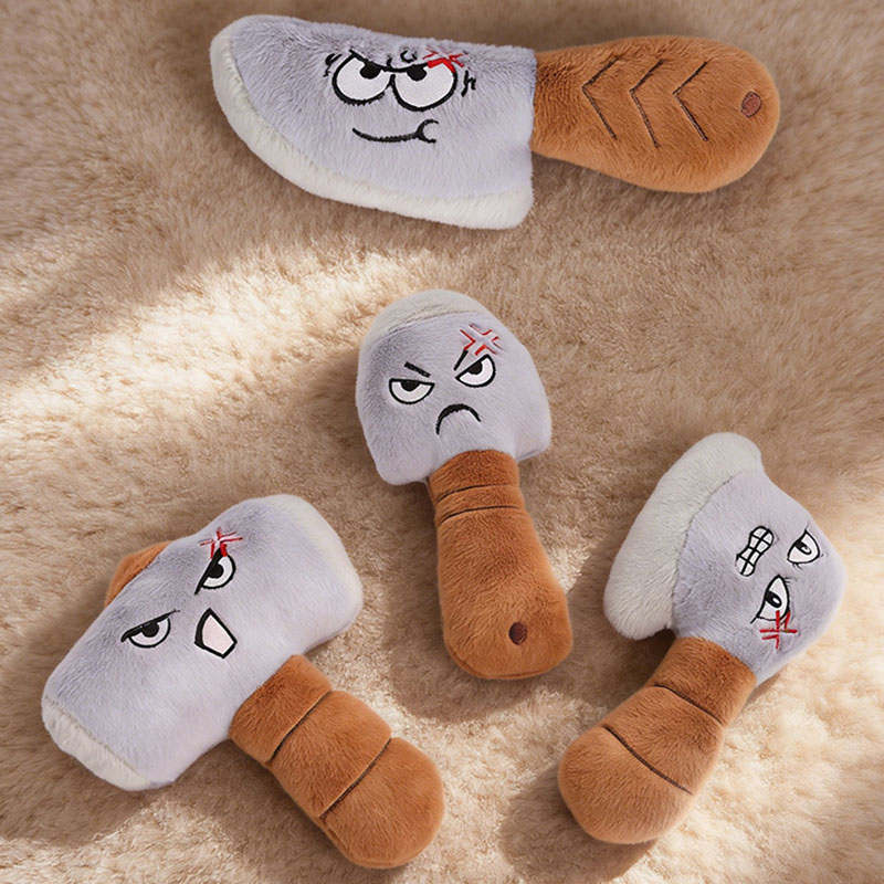 Interactive Squeaky Plush Dog Toy - Mainan Anjing Boneka Lucu yang Berbunyi,
