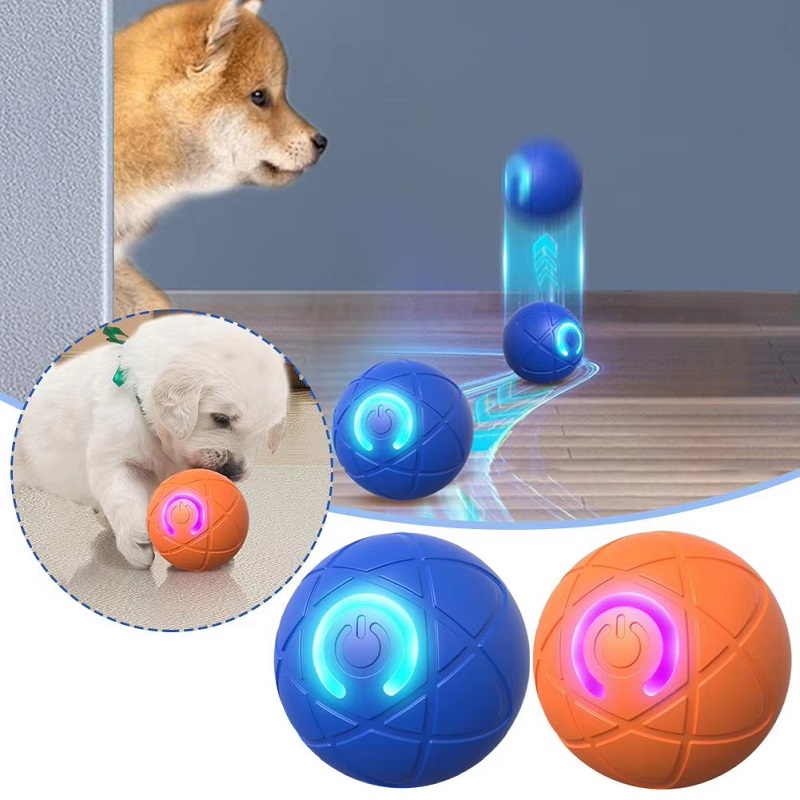 Automatic Moving Dog Ball - Mainan Anjing Bola Bergulir Interaktif Mainan