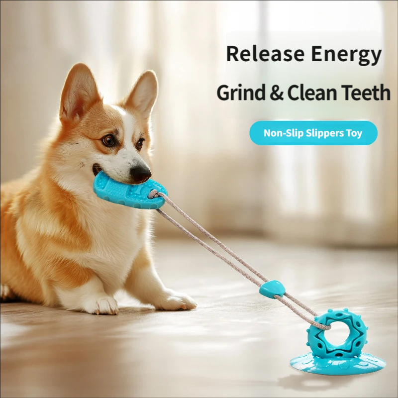 Suction Cup Dog Tug Toy - Mainan Tarik Anjing dengan Suction Cup,