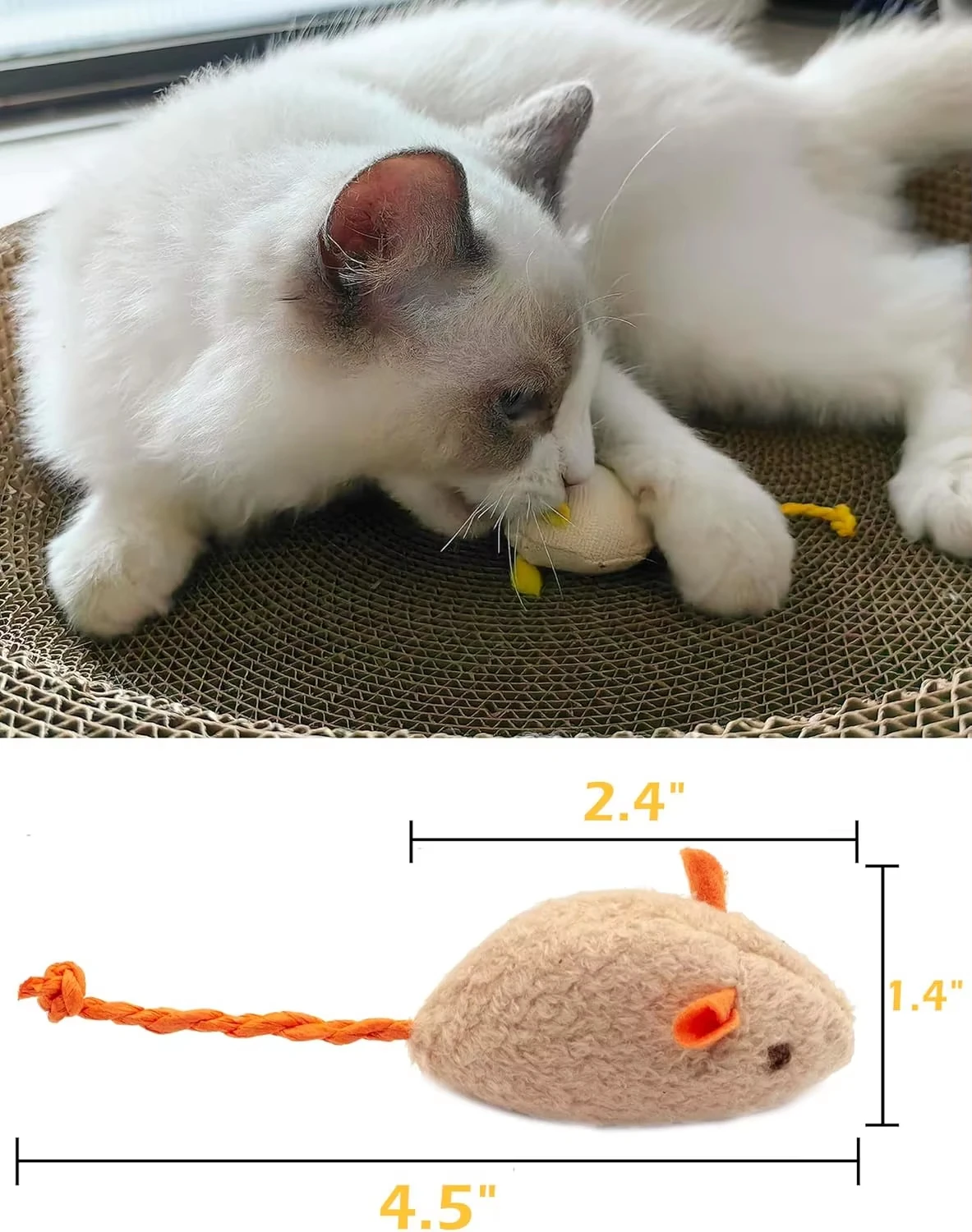 5 Buah Mainan Tikus Kucing Rat - Catnip Interactive Plush Mouse ulasan dan harga