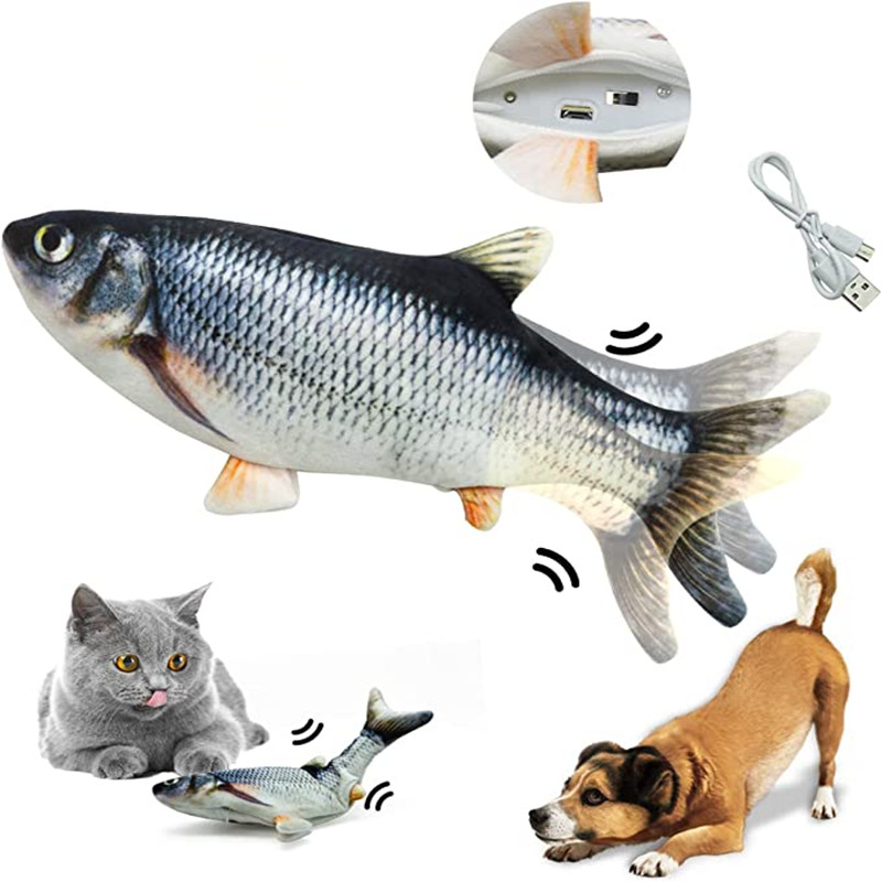 Mainan Ikan untuk Kucing, Peng - Electric Floppy Fish Dog Toy ulasan dan harga