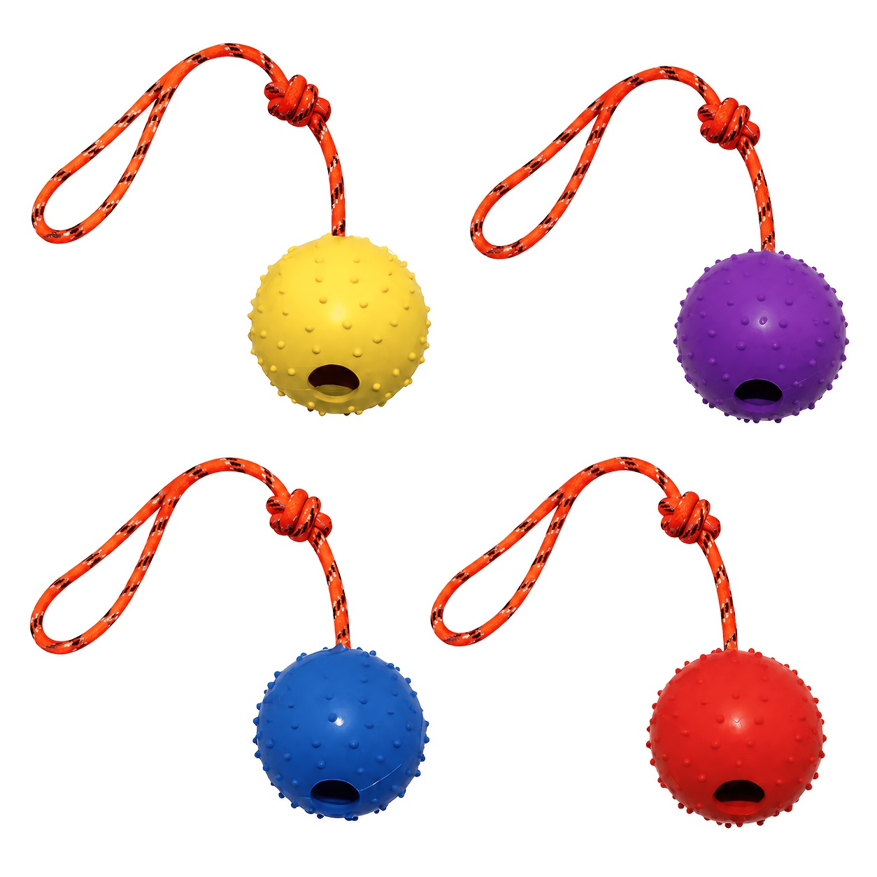 2-Pak Bola Anjing Karet Tahan  - Dog Rope Toy Aggressive Chewers ulasan dan harga