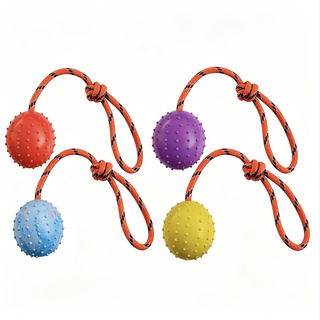 2-Pak Bola Anjing Karet Tahan  - Dog Rope Toy Aggressive Chewers ulasan dan harga